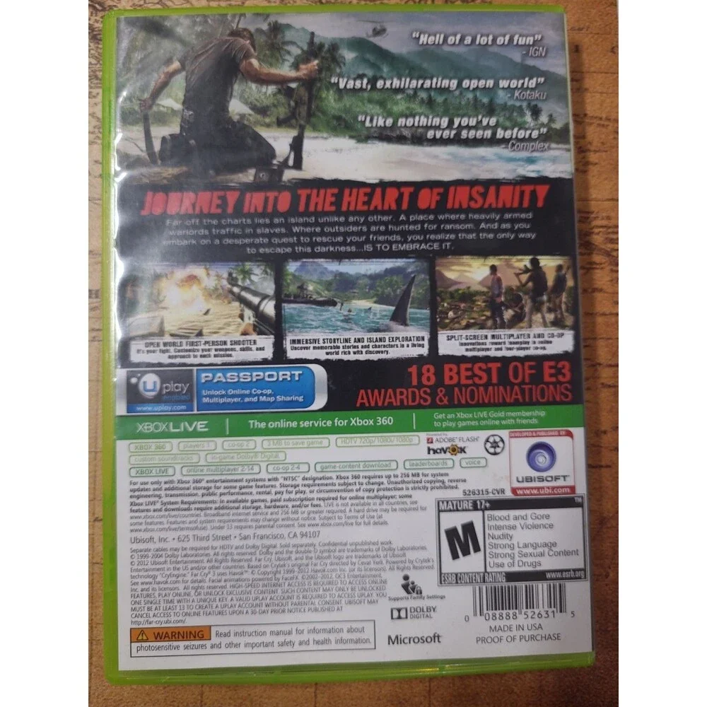 Far Cry 3 (Microsoft Xbox 360, 2012)